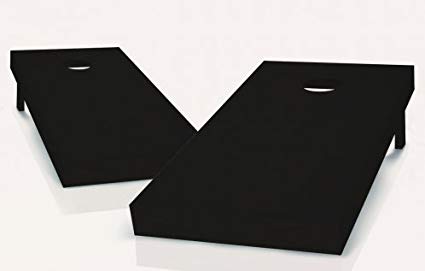 Black Cornhole Boards with 8 Bags of YOUR CHOICE