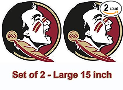 FSU Florida State Large 15 inch Seminole Cornhole Decals / Set of 2