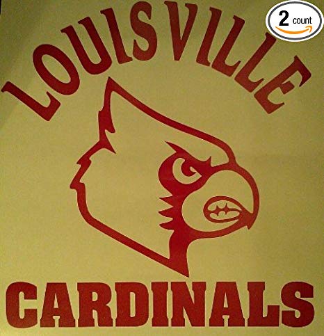 Louisville Cardinals Red Cornhole Decals - 2 Cornhole Decals