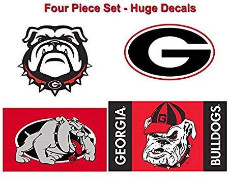 Georgia Bulldogs Large Cornhole Decals / Set of 4 HUGE- Go Dawgs