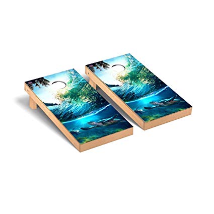 Tropical Wave Turtles Cornhole Game Set