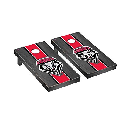 Victory Tailgate New Mexico Lobos Regulation Cornhole Game Set Onyx Stained Stripe Version