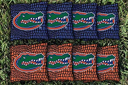 8 Florida UF Gators Gator Skin Regulation Corn Filled Cornhole Bags