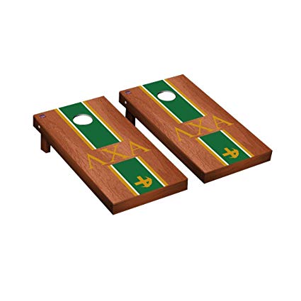 Lambda Chi Alpha Rosewood Stained Stripe Cornhole Game Set