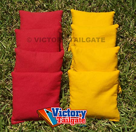 Weather Resistant Cornhole Bags Set - 4 Yellow & 4 Red