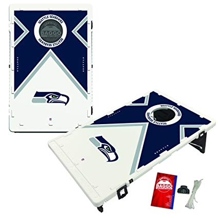 Victory Tailgate Baggo Portable All-Weather Cornhole Boards Game Set, NFL Vintage with Matching Corn-Filled Bags