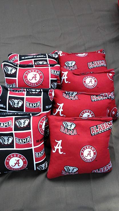 University of Alabama tournament regulation cornhole bags set of 8