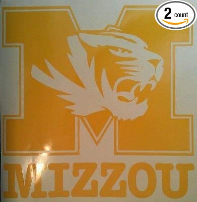 Mizzou Tigers Yellow/gold Cornhole Decals - 2 Cornhole Decals