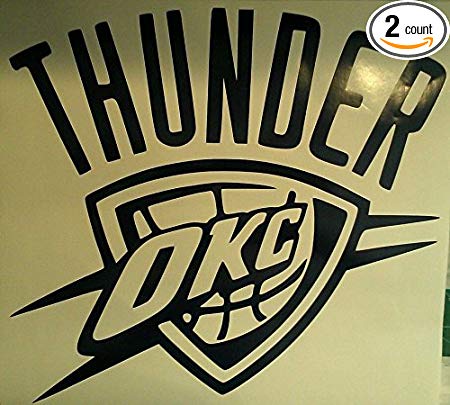 Oklahoma Thunder Cornhole Decals - 2 Cornhole Decals and 2 Hole Rings