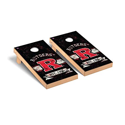 Rutgers Scarlet Knights Regulation Cornhole Game Set Banner Vintage Version