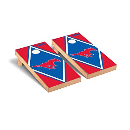 Victory Tailgate Southern Methodist University SMU Mustangs Regulation Cornhole Game Set Diamond Wooden