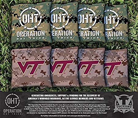 8 Operation Hat Trick Virginia Tech Hokies Regulation All Weather Cornhole Bags