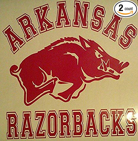 New Arkansas Razorbacks Decals Cornhole Decals - 2 Cornhole Decals