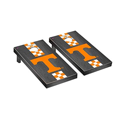 Tennessee Vols Volunteers Regulation Cornhole Game Set Onyx Stained Stripe Version