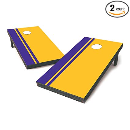 Vinyl Revolution LSU Two Tone College Football Cornhole Sticker Covers/Cornhole Board Decals/Cornhole Board Stickers/Bag Toss Stickers/Dummy Board Decals