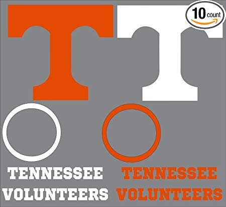 Tennessee Volunteers Cornhole Decal Set - 6 Cornhole Decals Free Circles 4 Free Window Decals