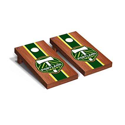 Portland Timbers Cornhole Game Set Rosewood Stained Stripe Version