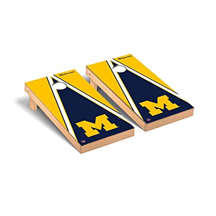 Victory Tailgate Michigan Wolverines Regulation Cornhole Game Set Triangle Version