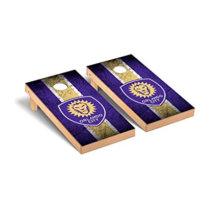 Orlando City Lions MLS Soccer Regulation Cornhole Game Set Vintage Version