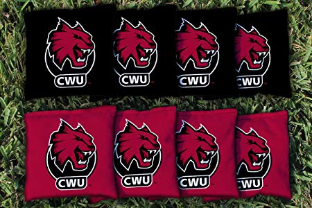 NCAA Replacement Corn Filled Cornhole Bag Set NCAA Team: Central Washington Wildcats