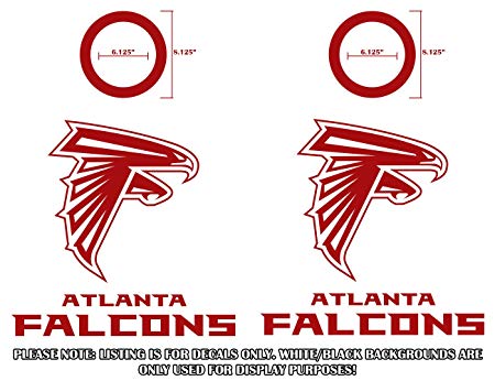 Atlanta Falcons Cornhole Board Decals - CRIMSON - Fit for Bean Bag Toss Outdoor Game Sticker Set - Die Cut - Novelty Decals