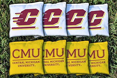 NCAA Replacement Corn Filled Cornhole Bag Set NCAA Team: Central Michigan Chippewas