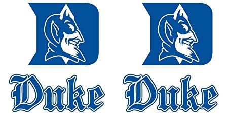 Duke Blue Devils Cornhole Decals Large 4 piece set Indoor/Outdoor