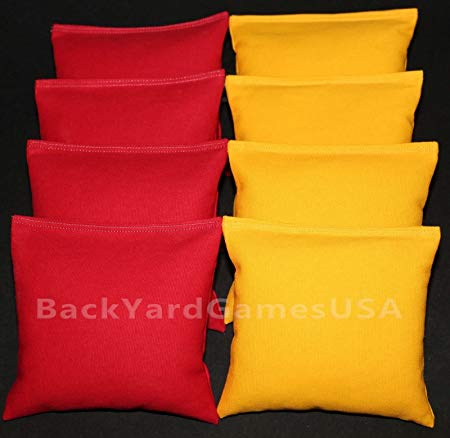 Cornhole Bean Bags Red & Yellow 8 Aca Corn Hole Game Toss Bags Chiefs Usc Iowa