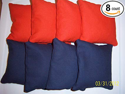 Cornhole Bags ACA Regulation 4 Blue & 4 Red