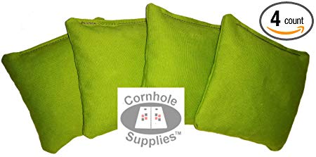 Lime Green Cornhole Bags (Set of 4) By Cornhole Supplies