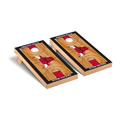 Victory Tailgate Chicago Bulls NBA Basketball Regulation Cornhole Game Set Basketball Court Version